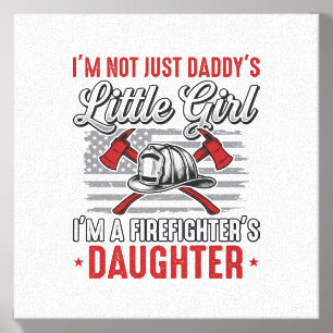 Firefighter Daughter Vintage Canvas Photo Tile