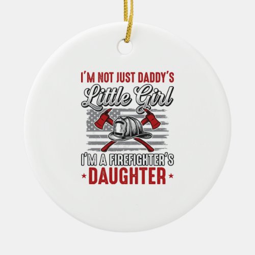 Firefighter Daughter Vintage Ceramic Ornament