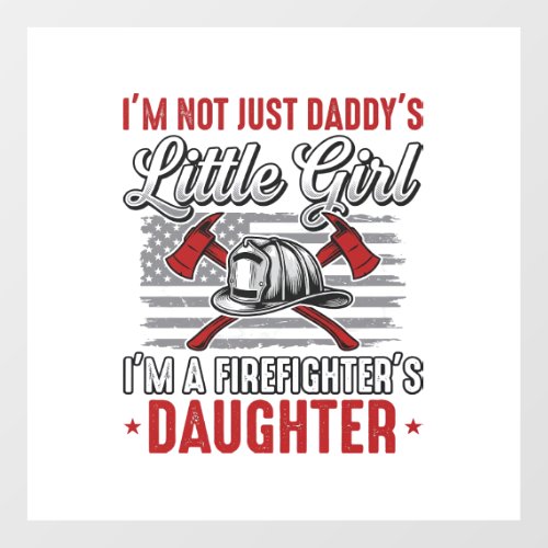 Firefighter Daughter Vintage Floor Decals