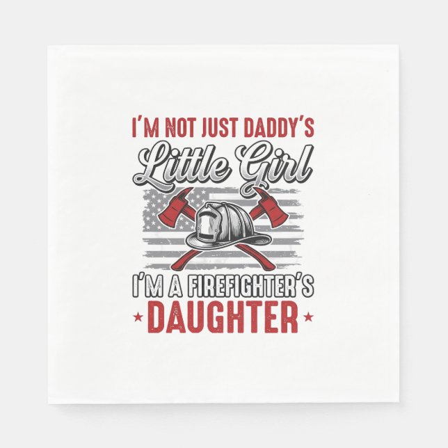 Firefighter Daughter Vintage Napkins (Front)