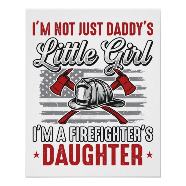 Firefighter Daughter Vintage Poster (Front)