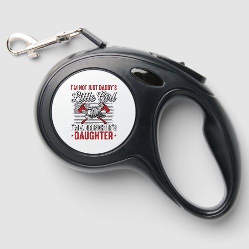 Firefighter Daughter Vintage Retractable Pet Leash