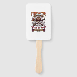 Firefighter Day Witch Night Halloween Helmet Axe B Hand Fan