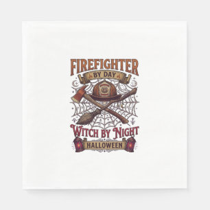 Firefighter Day Witch Night Halloween Helmet Axe B Napkins