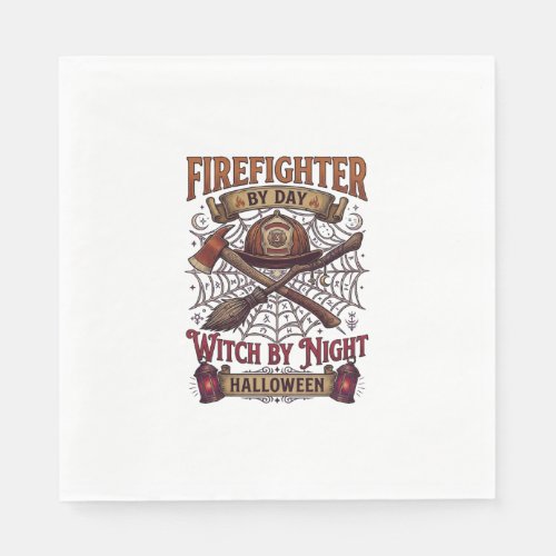 Firefighter Day Witch Night Halloween Helmet Axe B Napkins