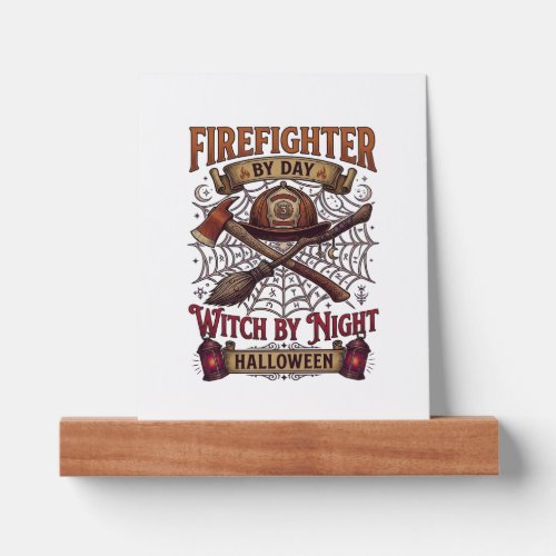 Firefighter Day Witch Night Halloween Helmet Axe B Picture Ledge