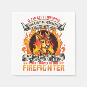 Firefighter Deer Napkins