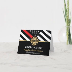 Firefighter Department Fire Academy Graduation Card