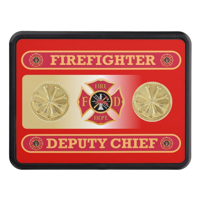 Firefighter Deputy Chief's Shield Hitch Cover (Front)