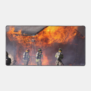 Firefighter desk mat