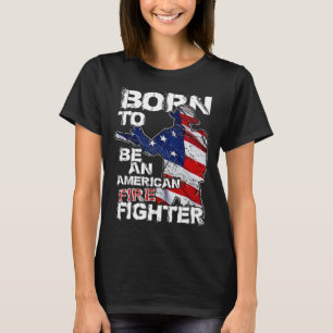 Firefighter Distressed American USA Flag For Firef T-Shirt