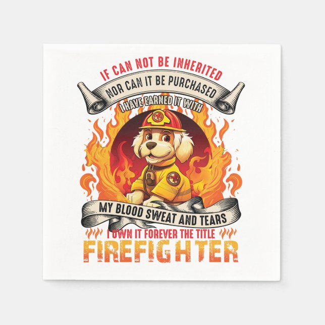 Firefighter Dog Napkins (Front)