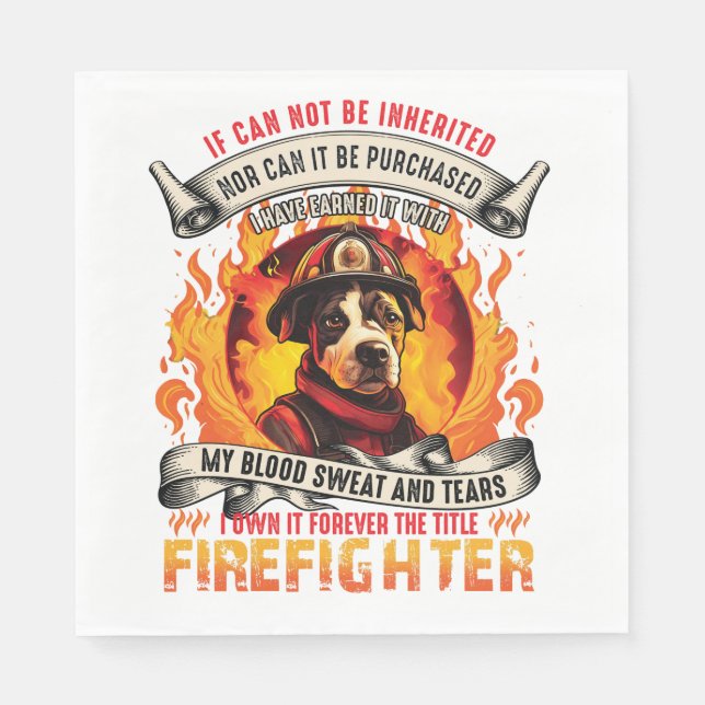 Firefighter Dog Napkins (Front)