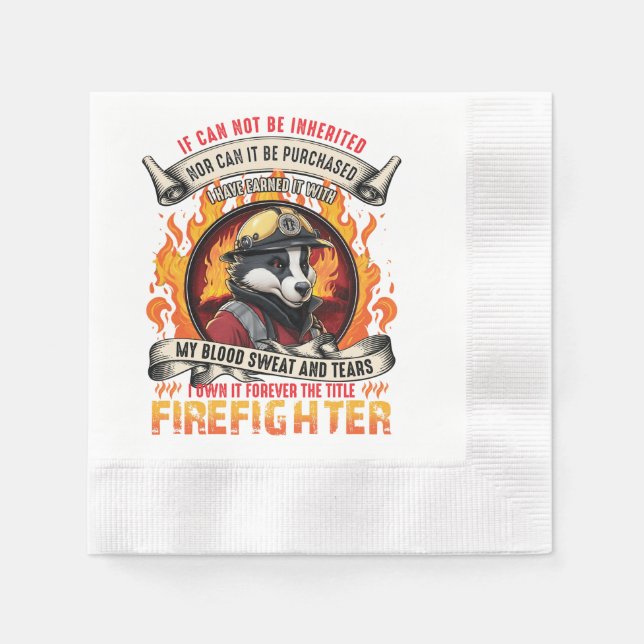 Firefighter Dog Napkins (Front)