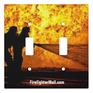 Firefighter Double Light Switch Cover