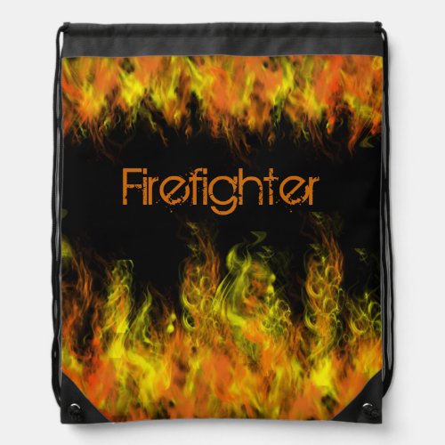 Firefighter Drawstring Bag