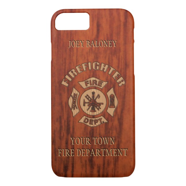 FireFighter Elegant Name Template Case-Mate iPhone Case (Back)