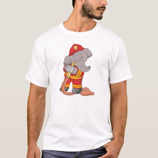 Firefighter Elephant Tshirts and Gifts (Front)