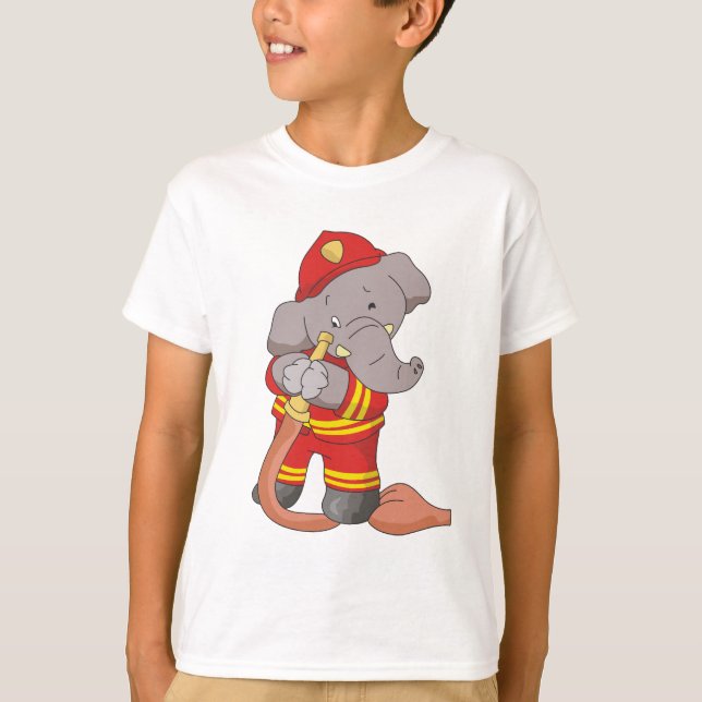 Firefighter Elephant Tshirts and Gifts (Front)