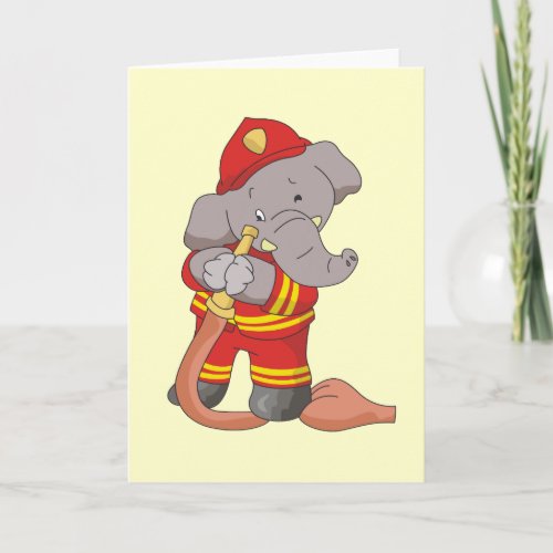 Firefighter Elephant Tshirts and Gifts Card