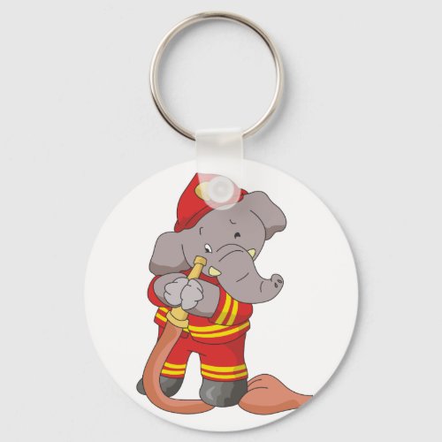 Firefighter Elephant Tshirts and Gifts Keychain