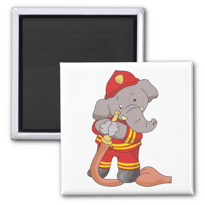 Firefighter Elephant Tshirts and Gifts Magnet