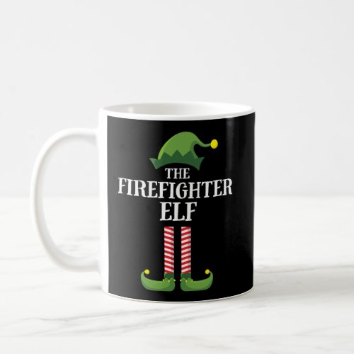 Firefighter Elf Matching Family Group Christmas Pa Coffee Mug