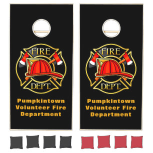 Firefighter Emblem Maltese Cross Cornhole Set