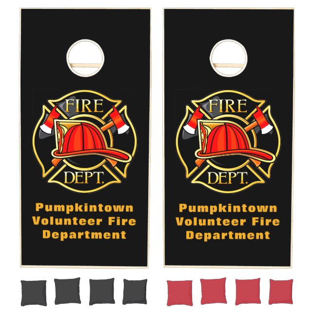 Firefighter Emblem Maltese Cross Cornhole Set (Set)