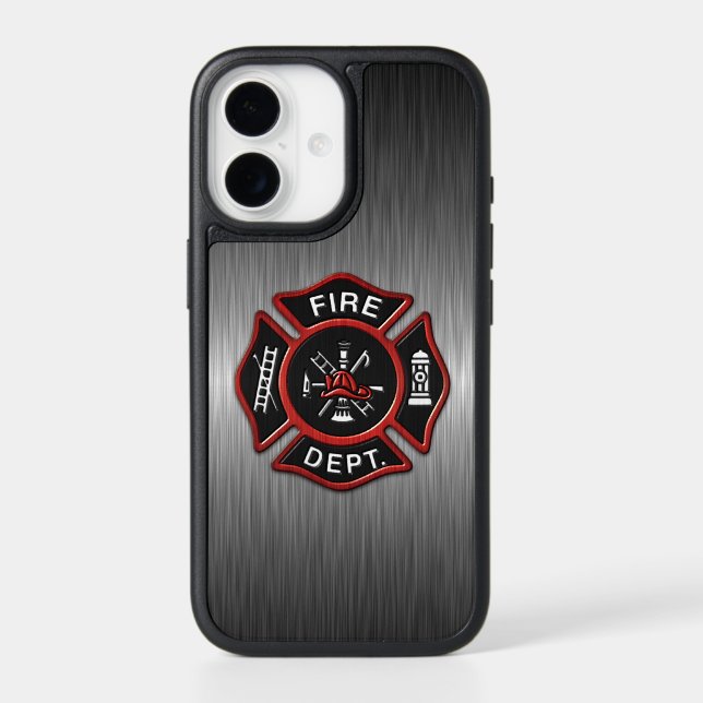 Firefighter Emblem Red Otterbox iPhone Case (Back)