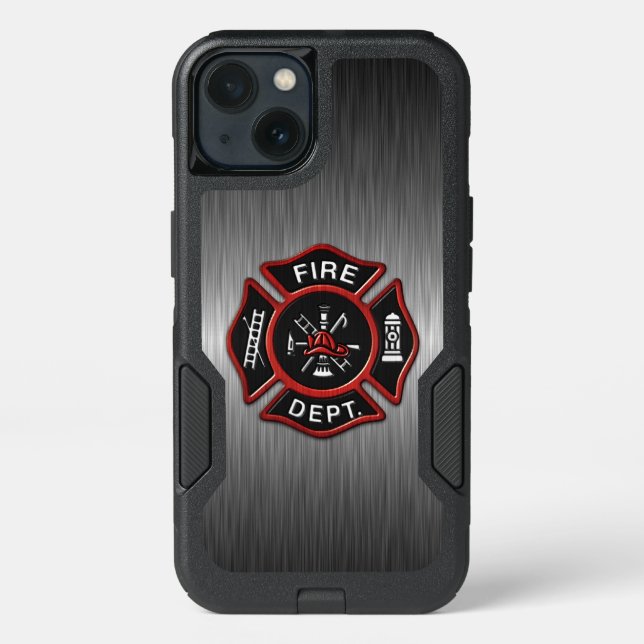 Firefighter Emblem Red Otterbox iPhone Case (Back)