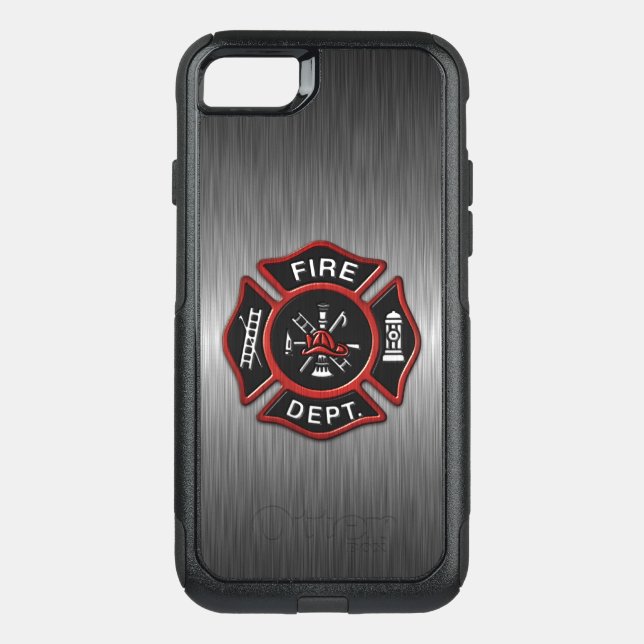 Firefighter Emblem Red Otterbox iPhone Case (Back)