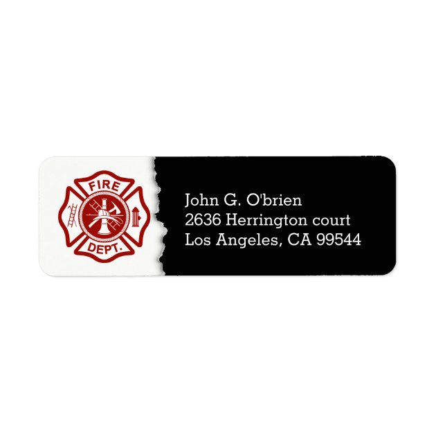 Firefighter Emblem | Return Address Label