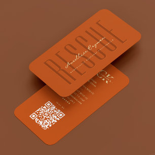 Firefighter Emergency Rescue Modern Orange Business Card
