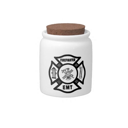 Firefighter EMT Candy Jar