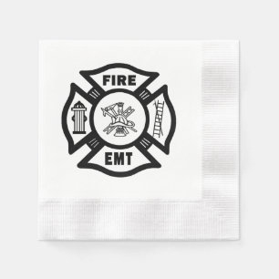 Firefighter EMT Paper Napkins