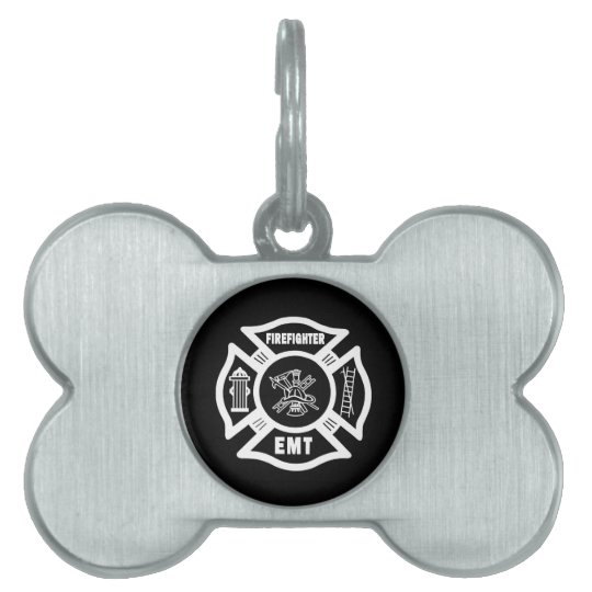 Firefighter EMT Pet ID Tag