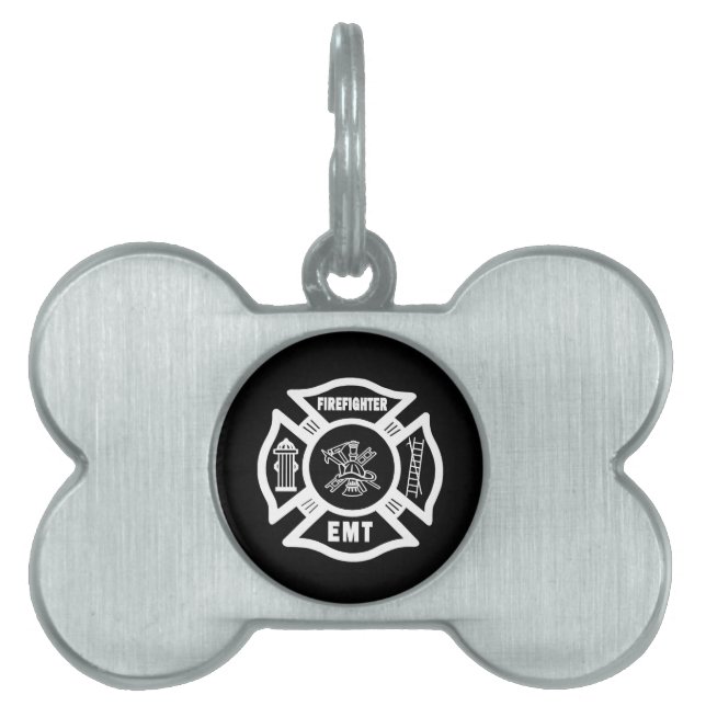 Firefighter EMT Pet ID Tag (Front)