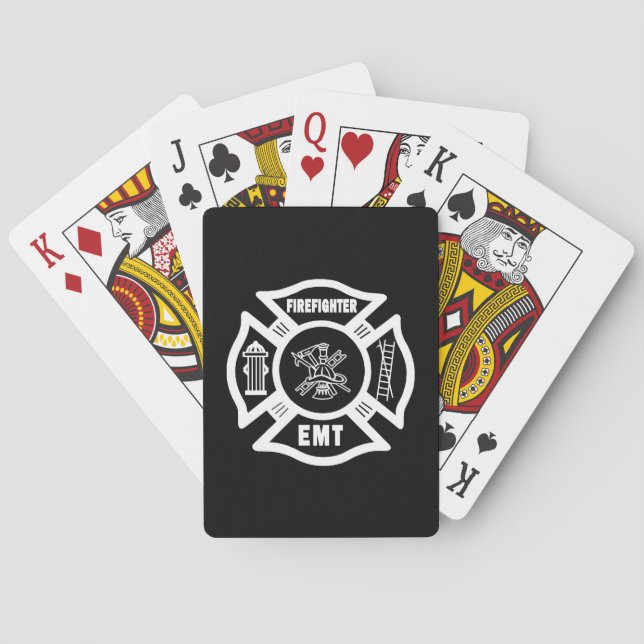 Firefighter EMT Poker Cards (Back)