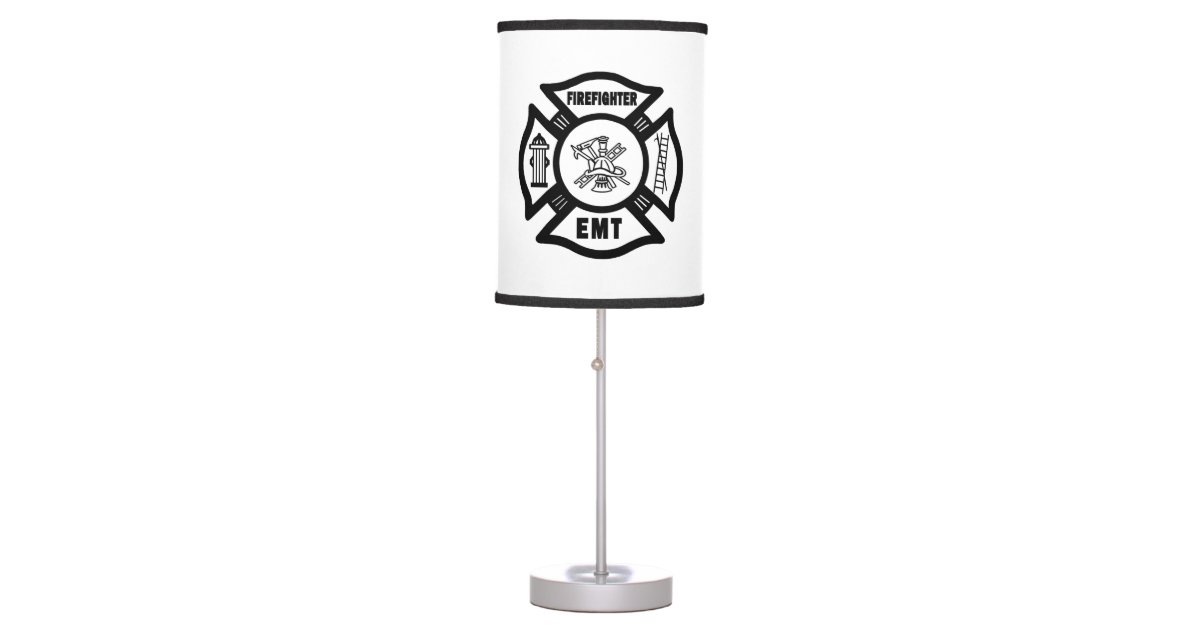 Firefighter Emt Table Lamp Zazzle Com