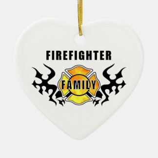 Firefighter Family Ceramic Ornament