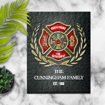 Firefighter Family Personalized Jigsaw Puzzle<br><div class="desc">Fantastic firefighter family name,  Maltese cross personalized just for your family</div>