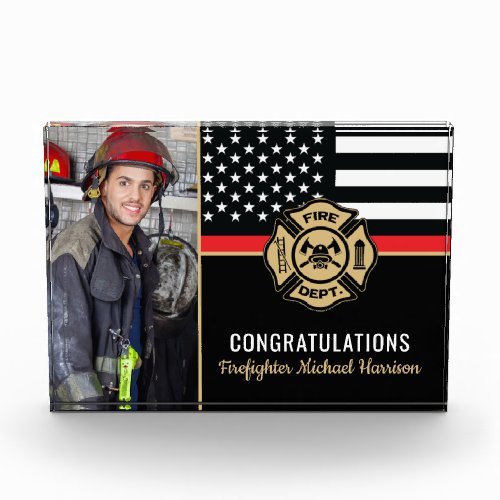 Firefighter Fire Academy Department Graduation Photo Block