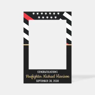 Firefighter Fire Academy Graduation Fireman Party Selfie Frame