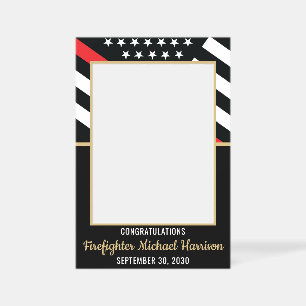 Firefighter Fire Academy Graduation Fireman Party Selfie Frame