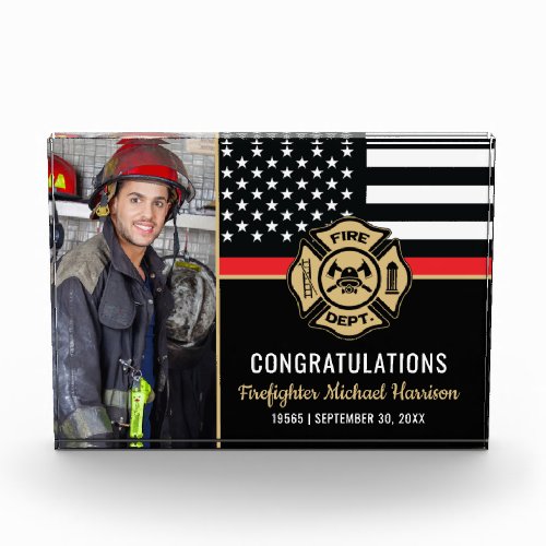 Firefighter Fire Academy Graduation Fireman Photo Block