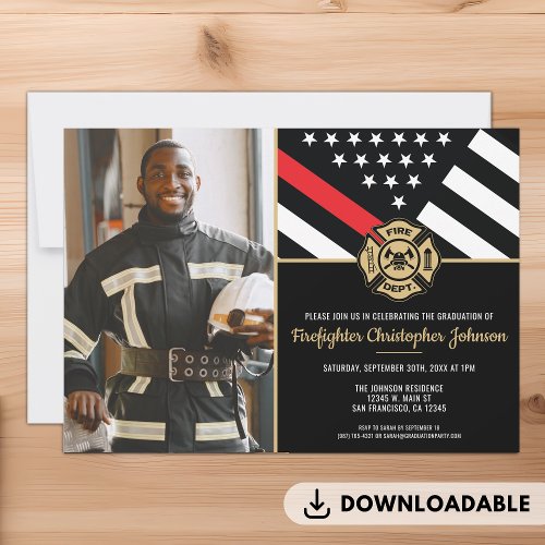 Firefighter Fire Academy Graduation Fireman Photo