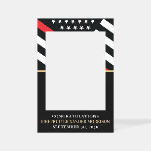 Firefighter Fire Academy Graduation Party Fireman Selfie Frame