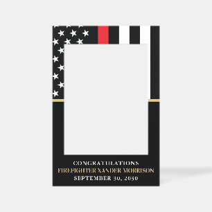 Firefighter Fire Academy Graduation Party Selfie Frame