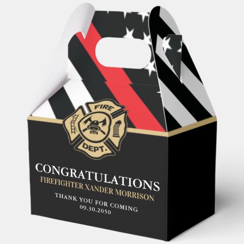 Firefighter Fire Academy Graduation Red Line Flag